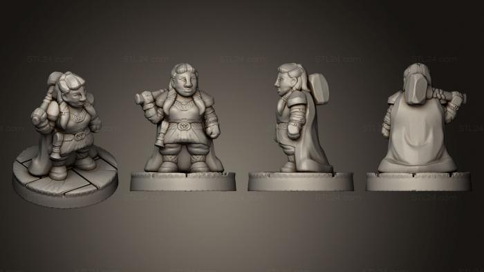 Игрушки (Герой войны племени гномов, TOYS_0163) 3D модель для ЧПУ станка